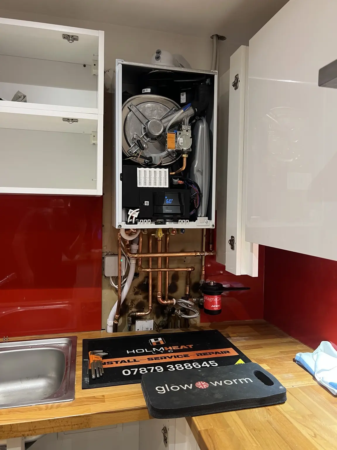 Boiler opened for fault diagnosis